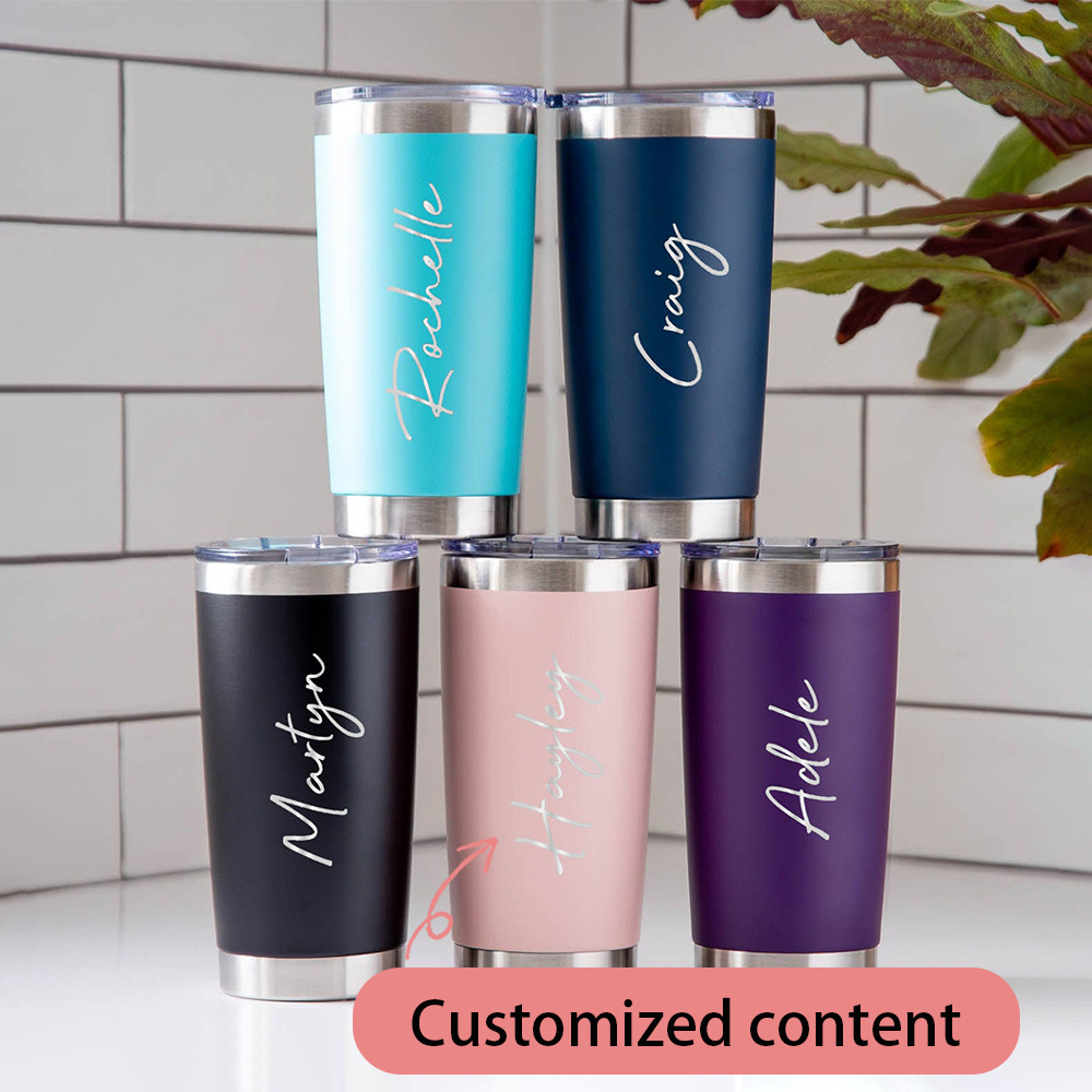 Coffee Equipment - Personalized stainless steel cold drink cup,