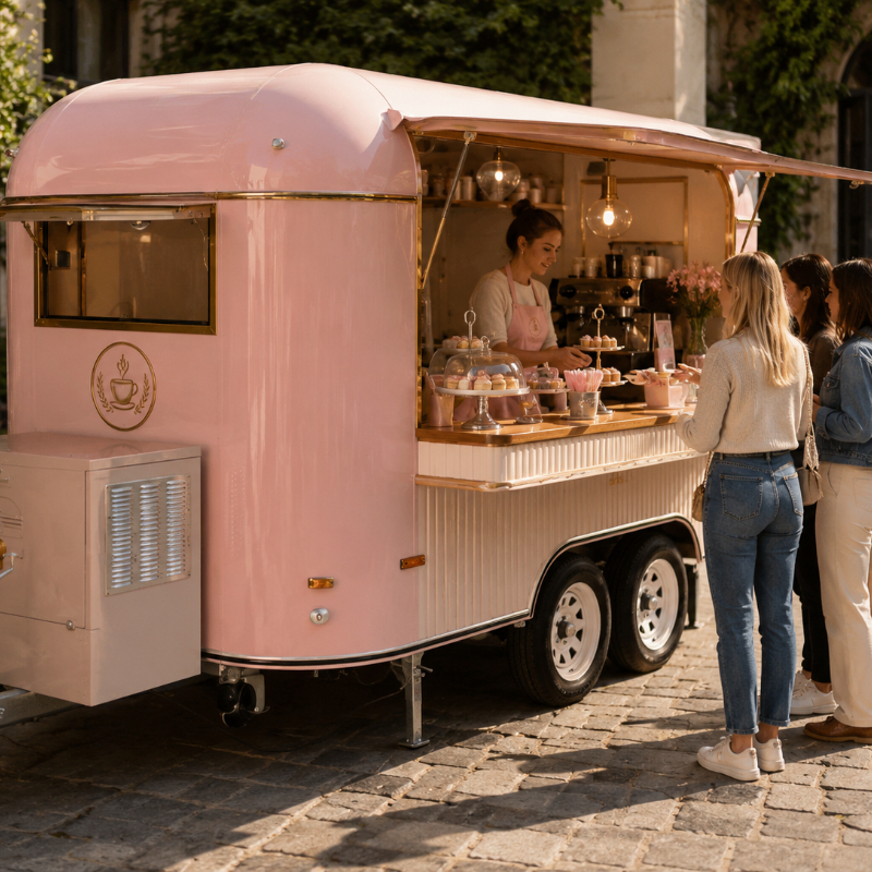 Food Cart Mobile Trailer Custo - Coffee Equipment recensie en prijs